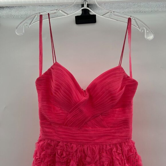 Hailey Logan A-Line Mini Floret Dress Spaghetti Straps Sweetheart Neck Pink 1/2 - Picture 2 of 9